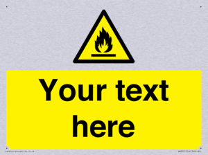 Custom flammable sign